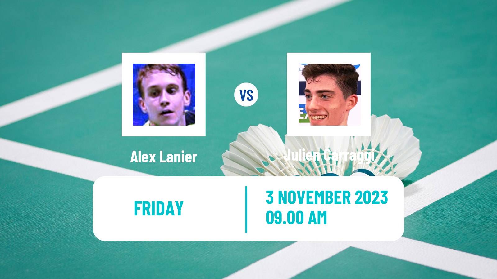 Badminton BWF World Tour Hylo Open Men Alex Lanier - Julien Carraggi