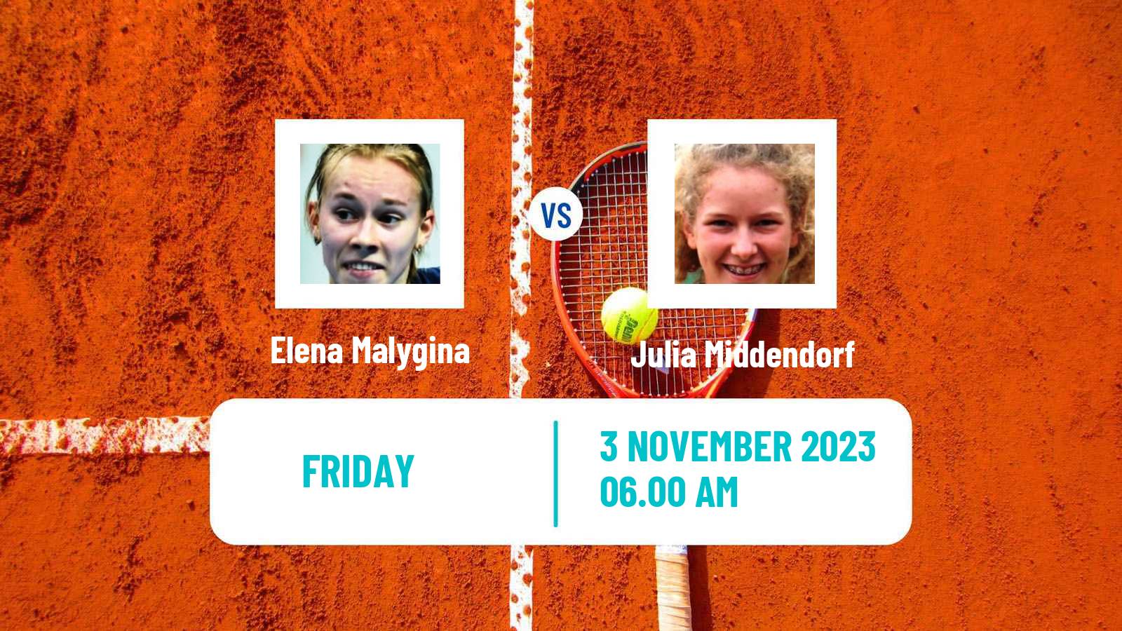 Tennis ITF W25 Sunderland Women Elena Malygina - Julia Middendorf
