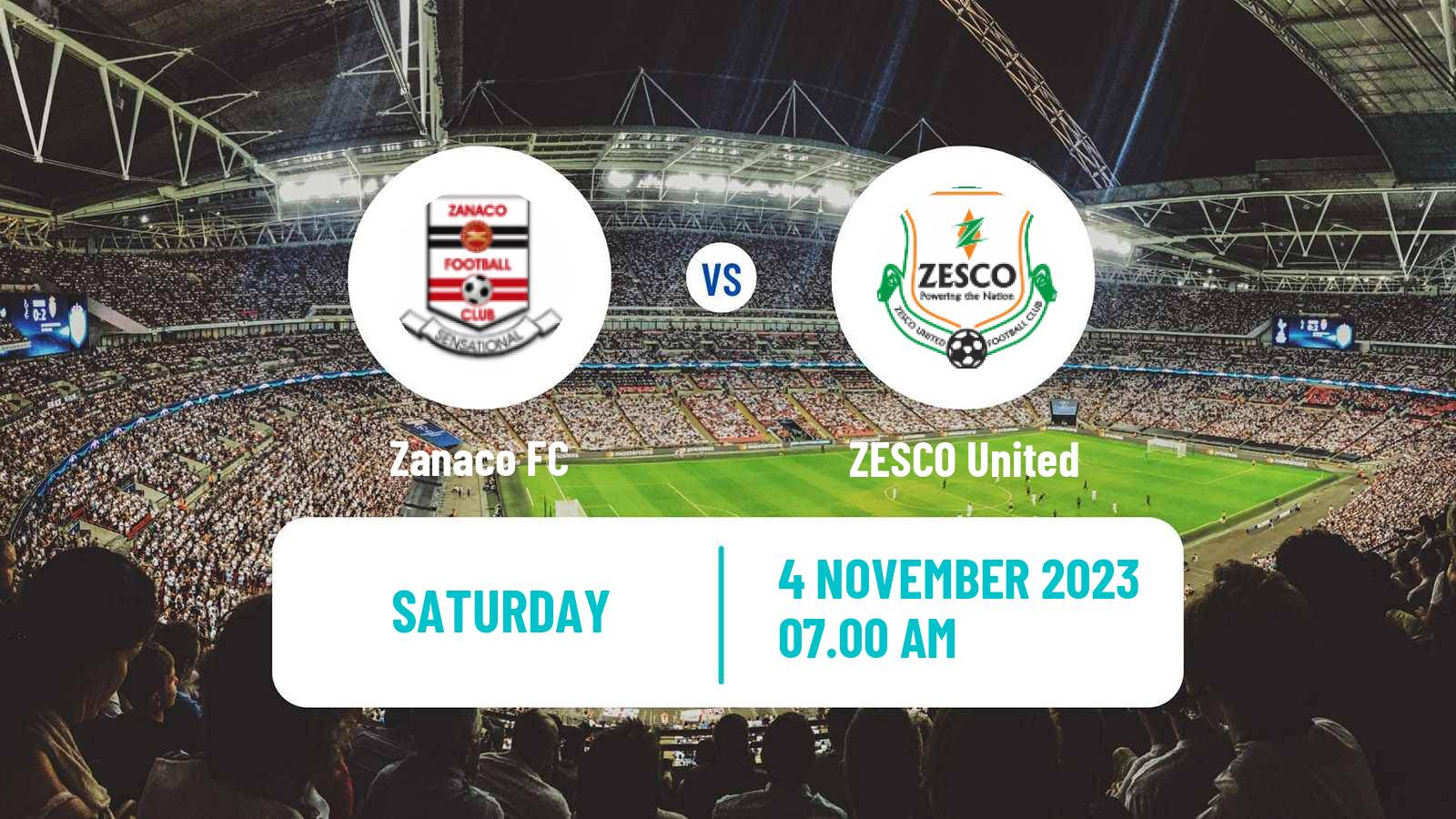 Soccer Zambian Premier League Zanaco - ZESCO United