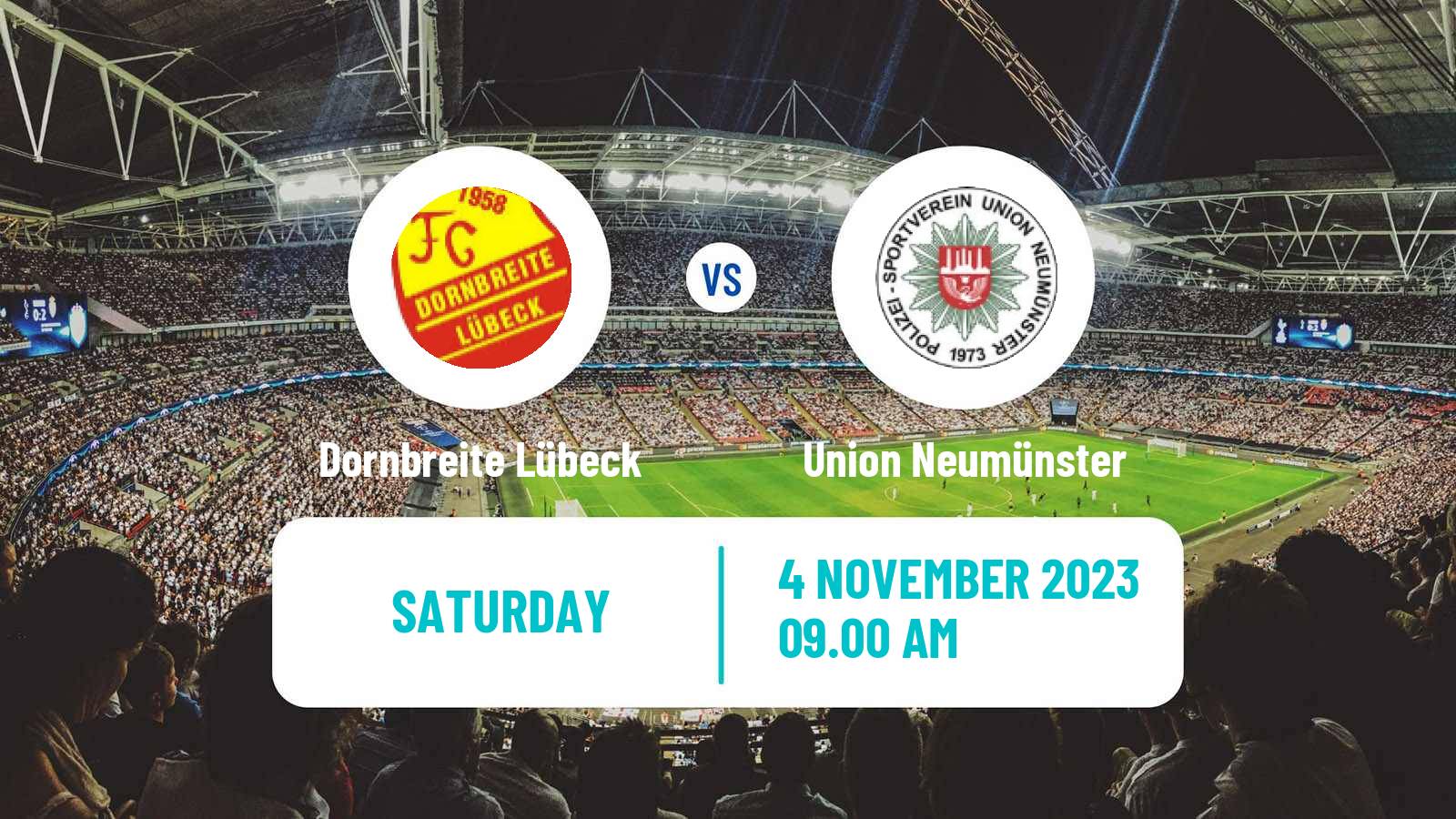 Soccer German Oberliga Schleswig-Holstein Dornbreite Lübeck - Union Neumünster