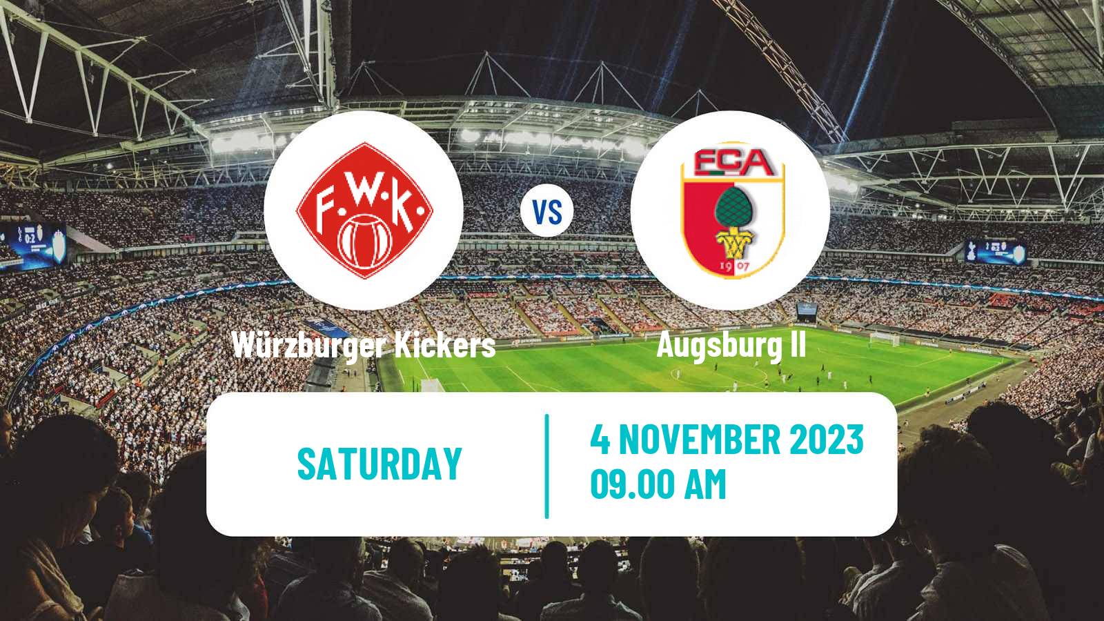 Soccer German Regionalliga Bayern Würzburger Kickers - Augsburg II