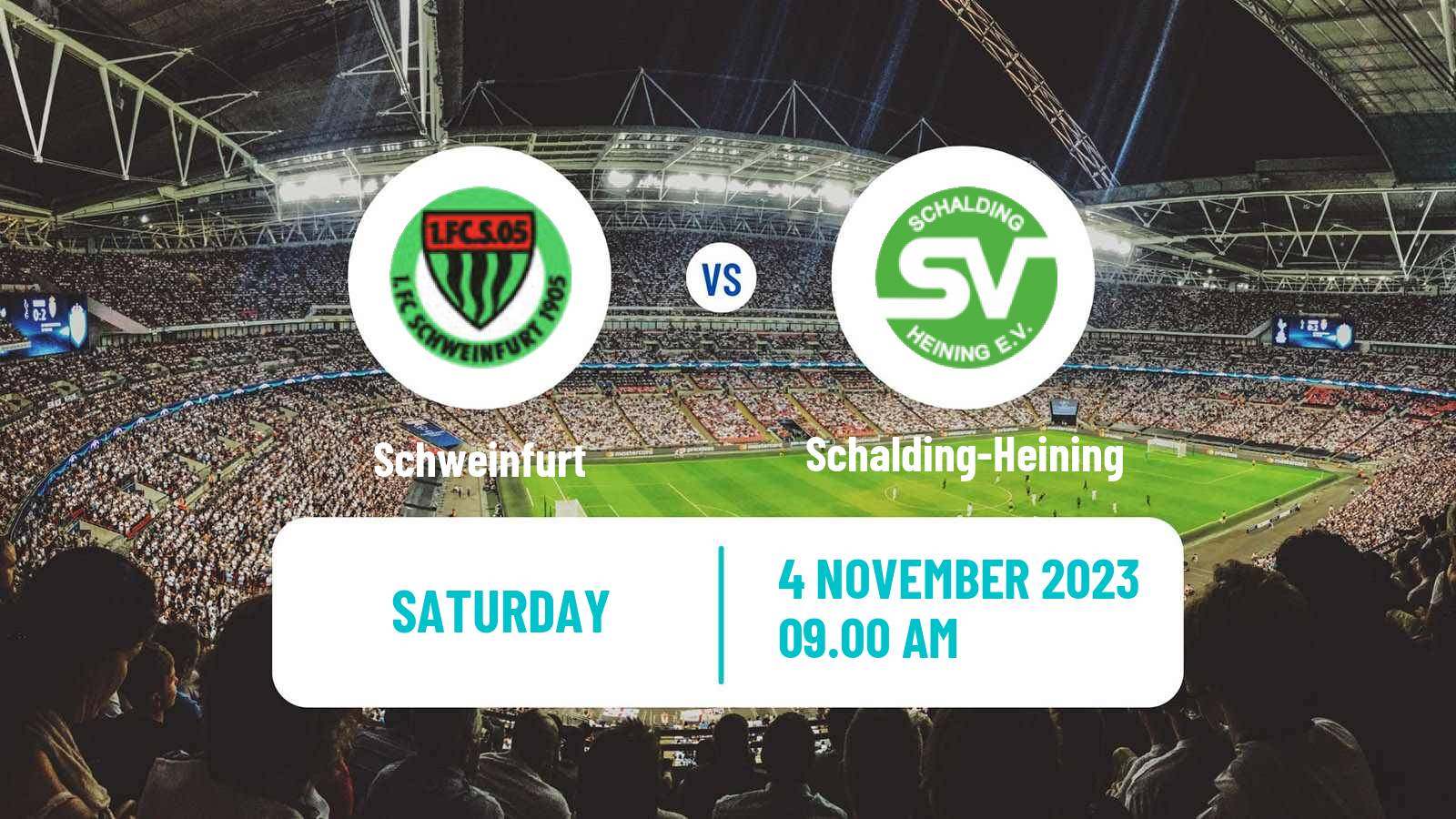 Soccer German Regionalliga Bayern Schweinfurt - Schalding-Heining