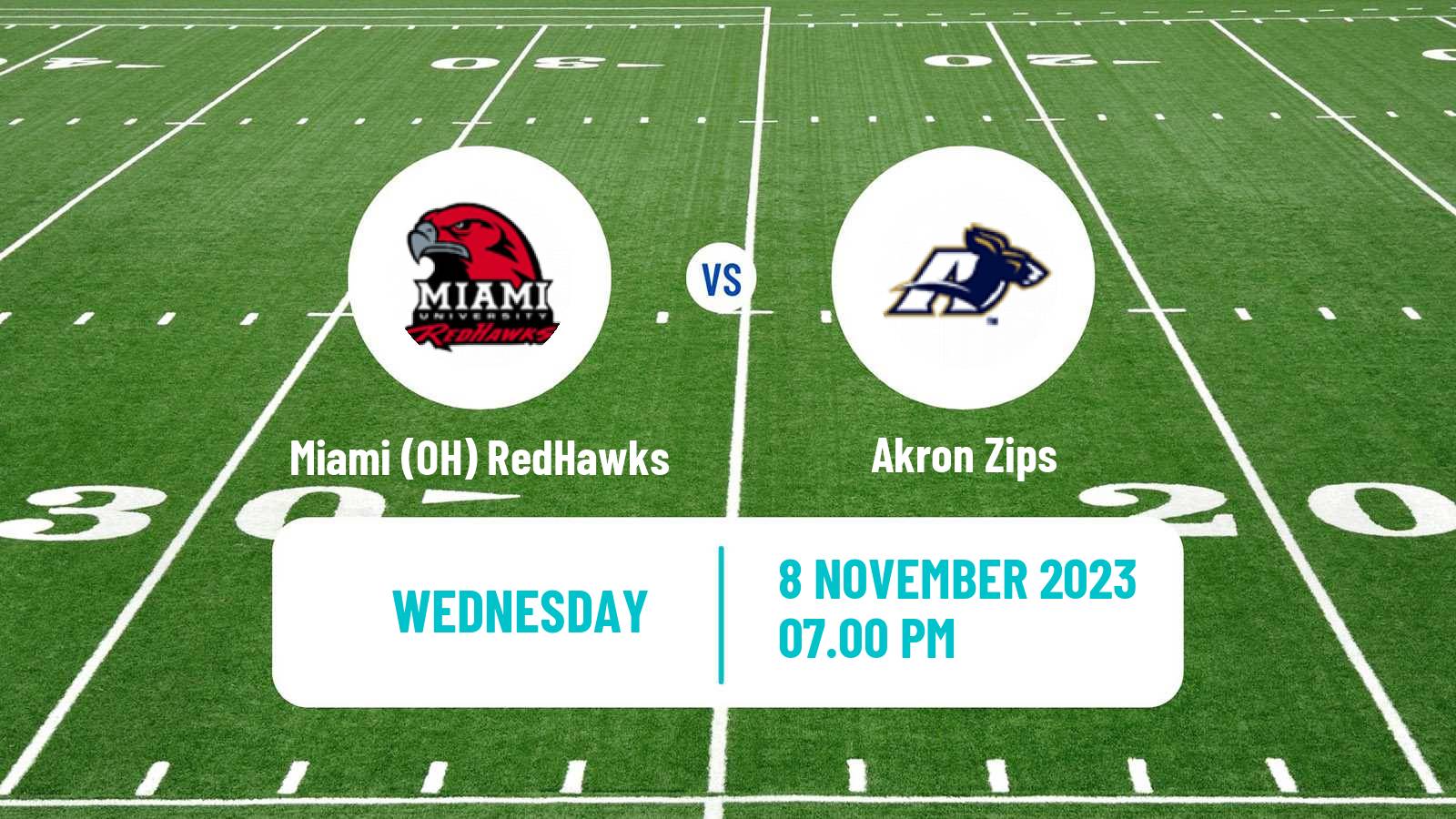 American football NCAA College Football Miami OH RedHawks - Akron Zips