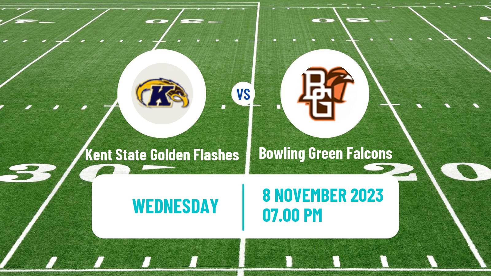 American football NCAA College Football Kent State Golden Flashes - Bowling Green Falcons