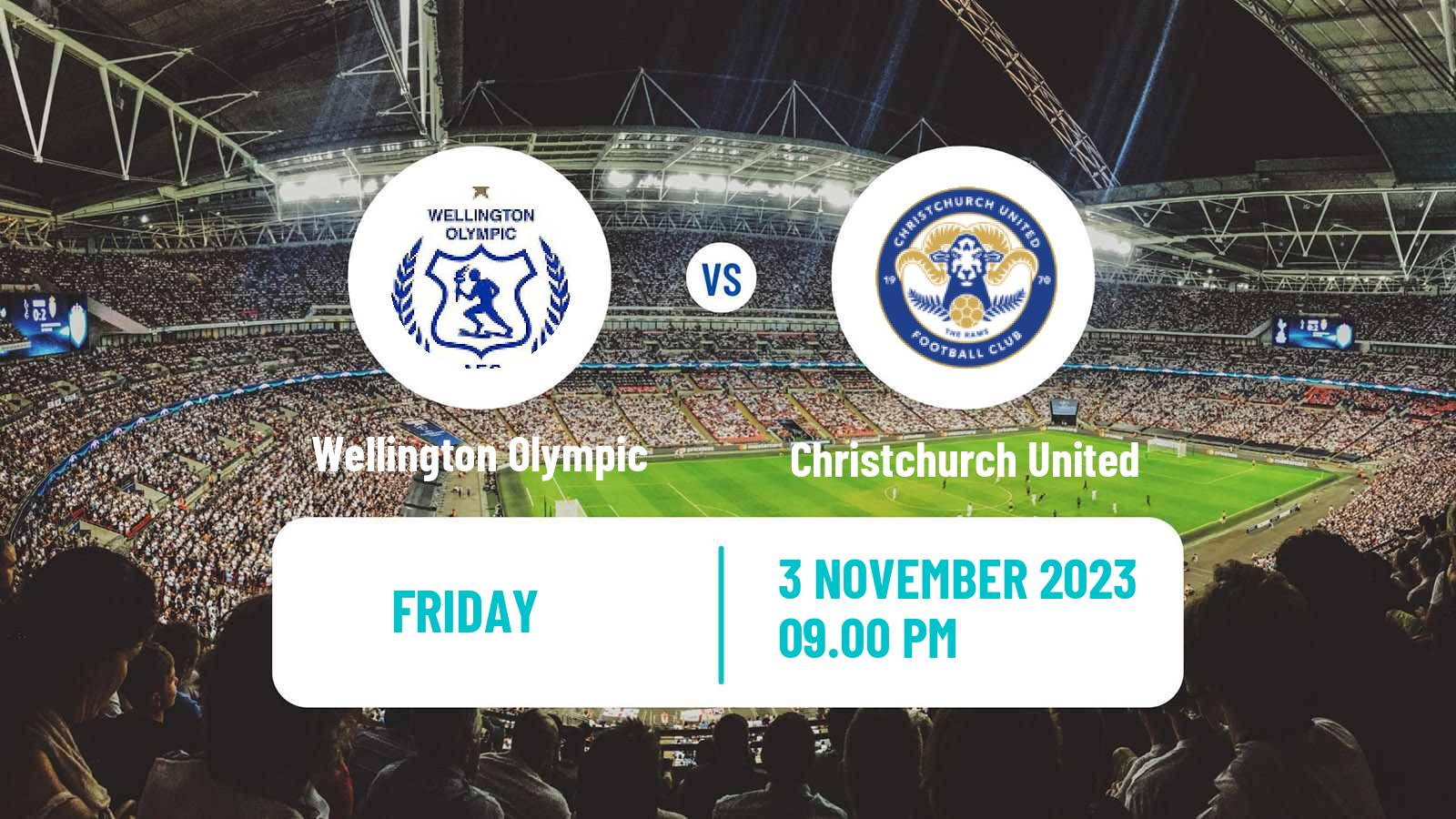 Soccer New Zealand National League Wellington Olympic - Christchurch United