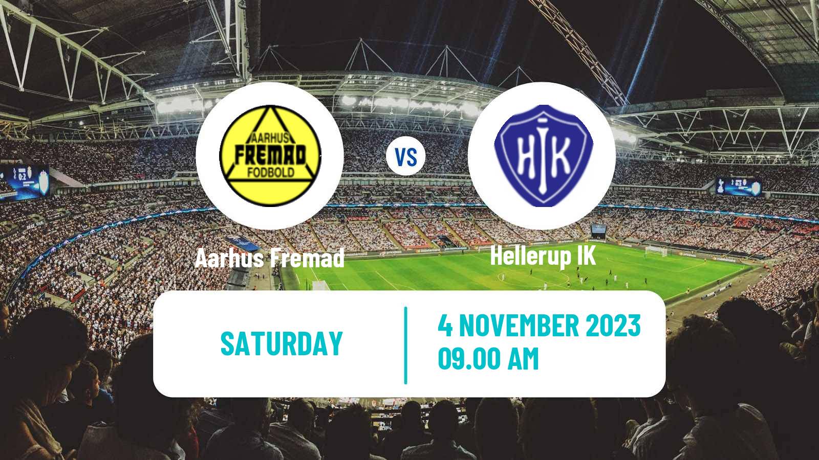 Soccer Danish 2 Division Aarhus Fremad - Hellerup