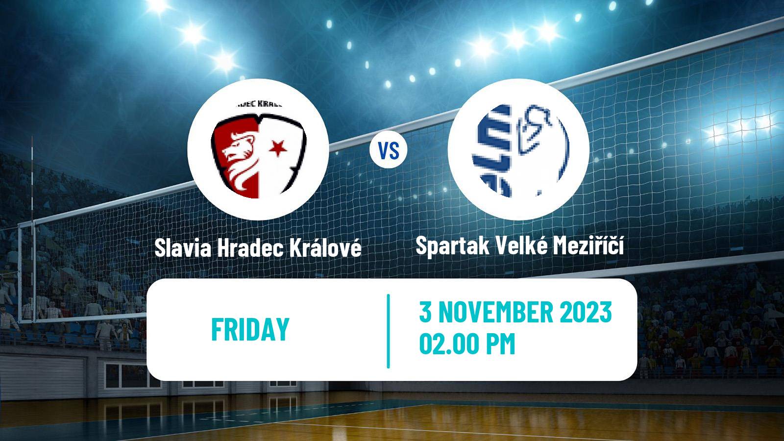 Volleyball Czech 1 Liga Volleyball Slavia Hradec Králové - Spartak Velké Meziříčí