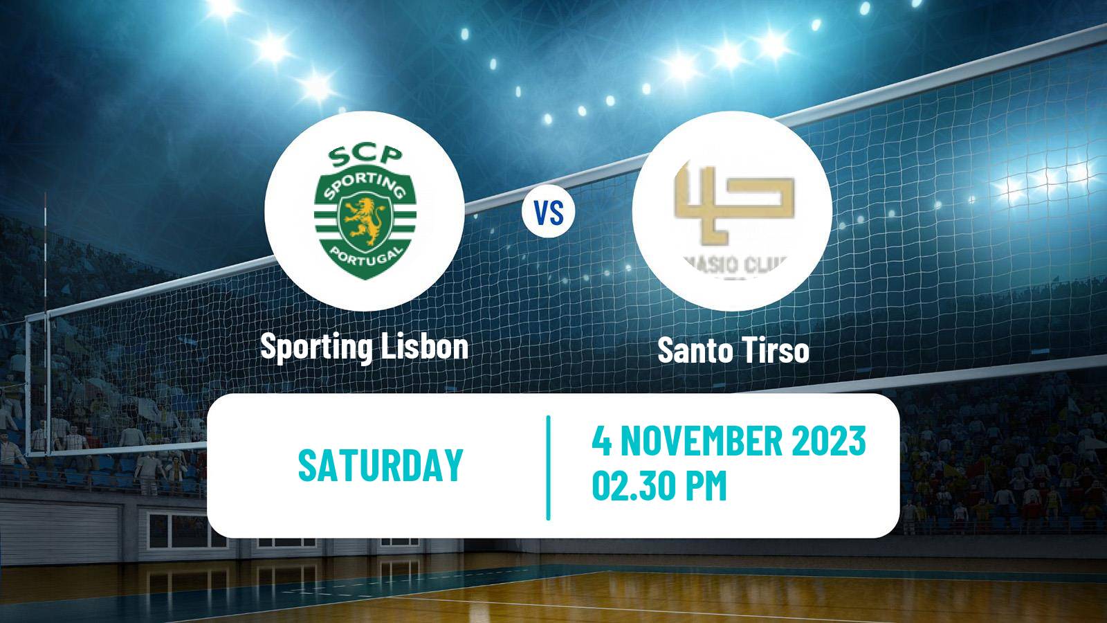 Volleyball Portuguese Campeonato Nacional Volleyball Sporting Lisbon - Santo Tirso