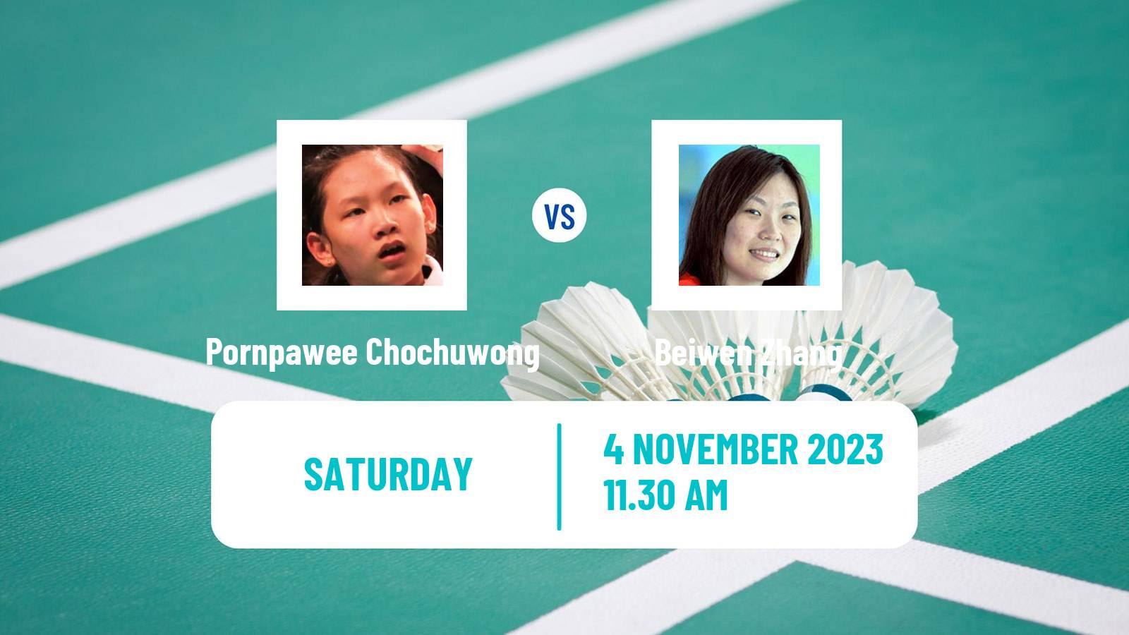 Badminton BWF World Tour Hylo Open Women Pornpawee Chochuwong - Beiwen Zhang