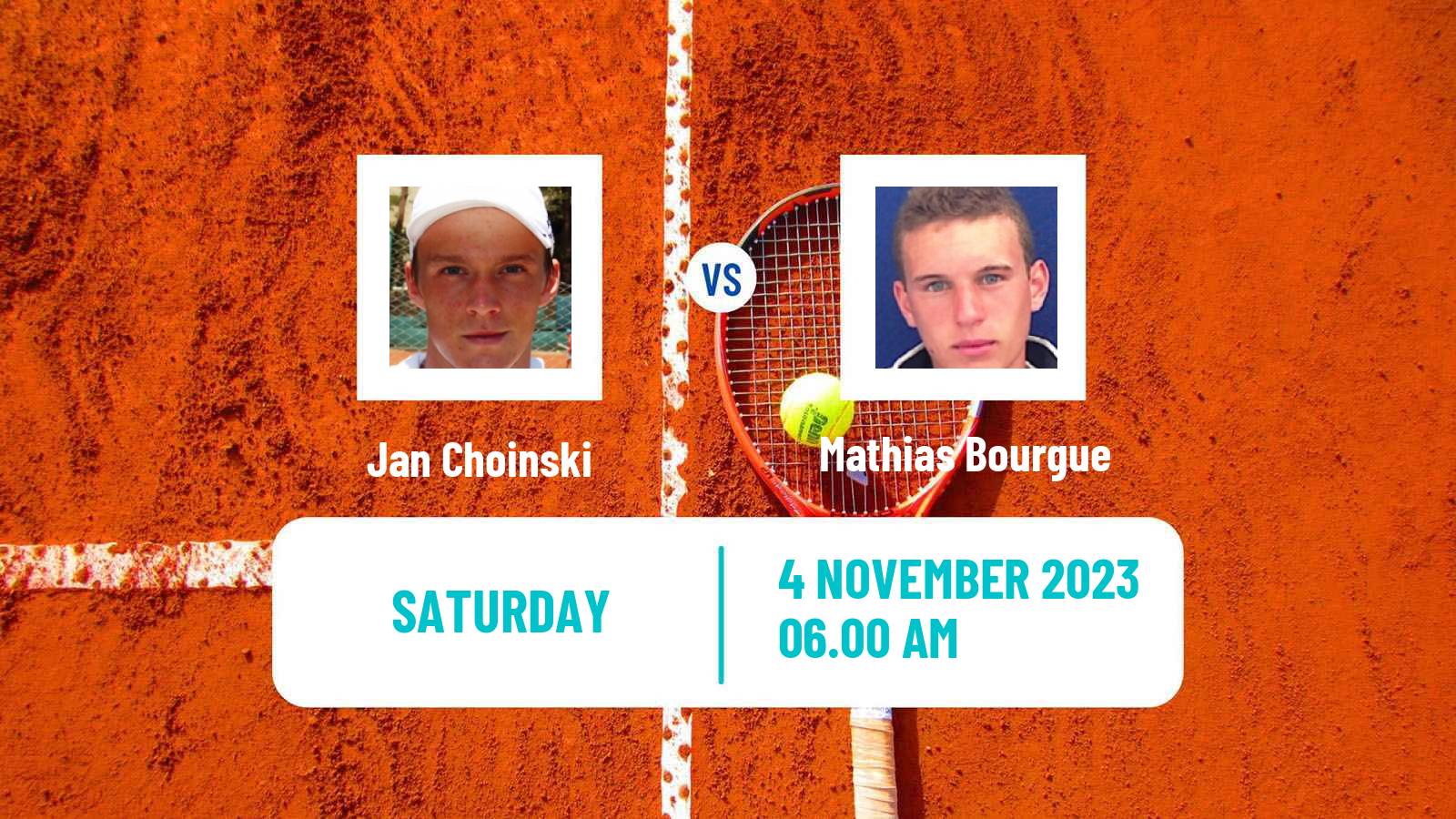 Tennis ATP Metz Jan Choinski - Mathias Bourgue