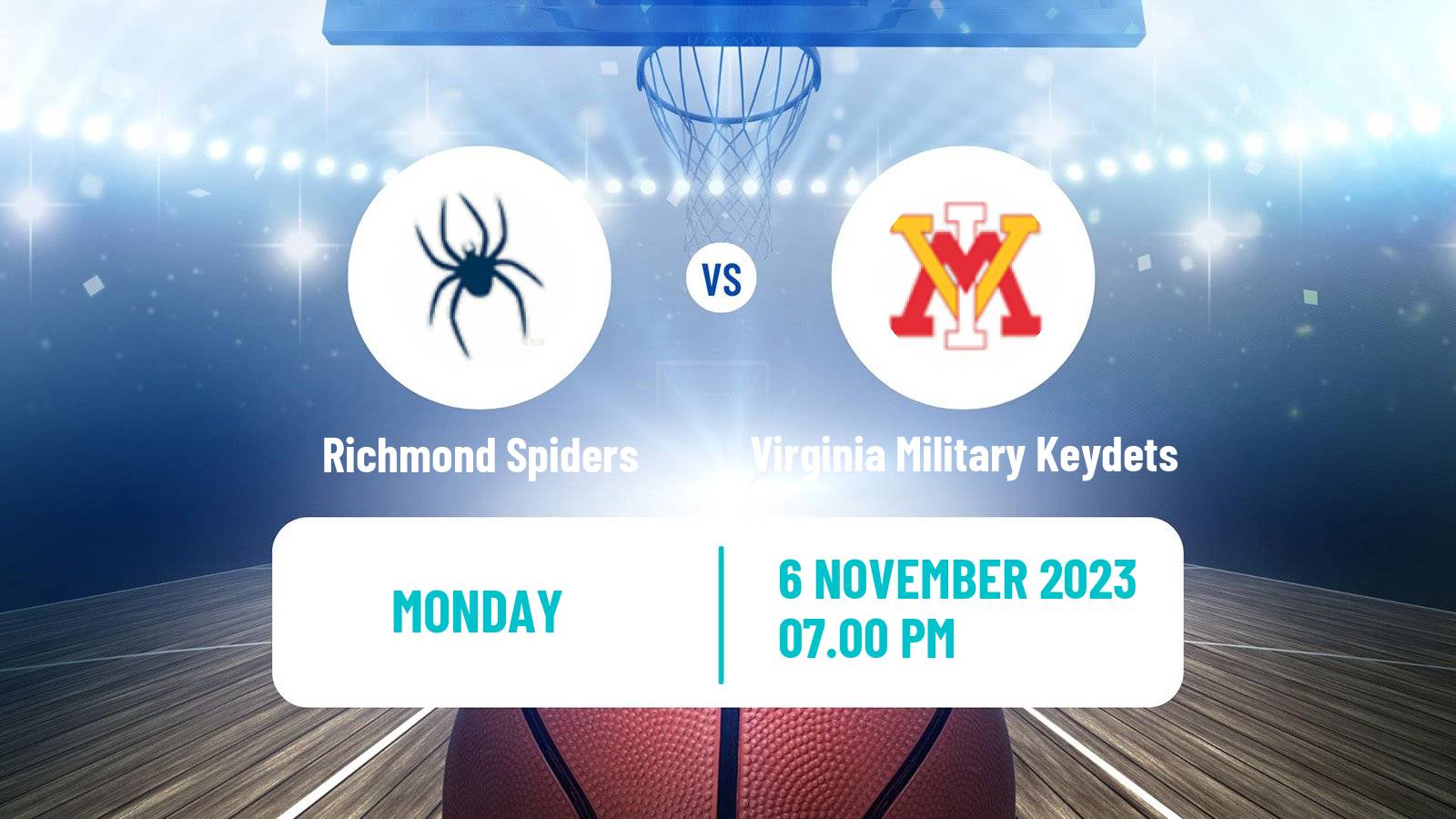 Basketball NCAA College Basketball Richmond Spiders - Virginia Military Keydets