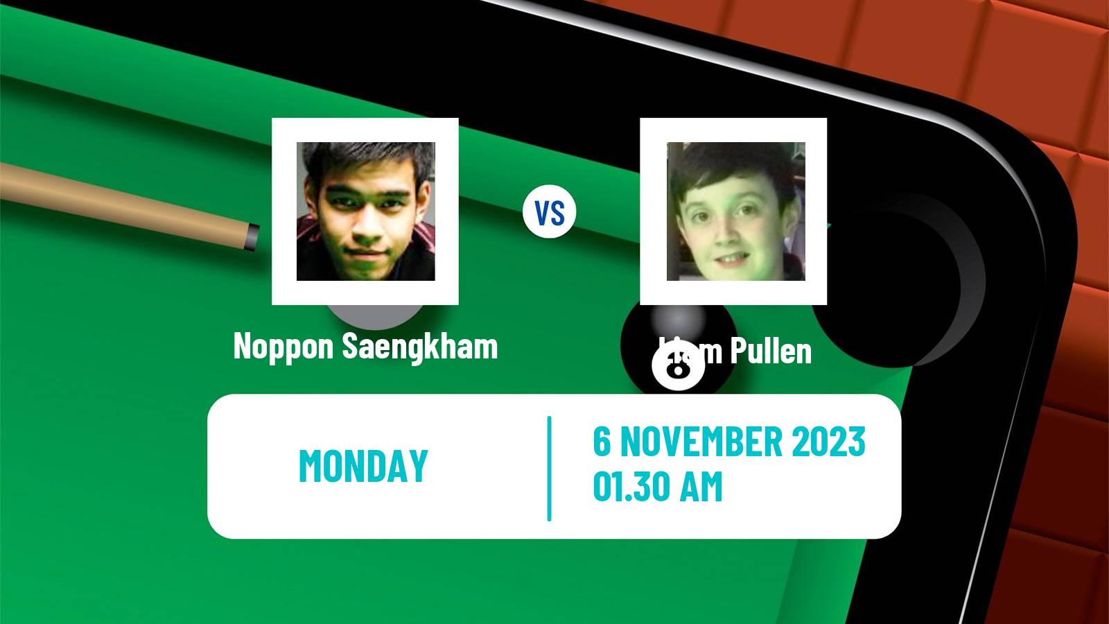 Snooker International Championship Noppon Saengkham - Liam Pullen