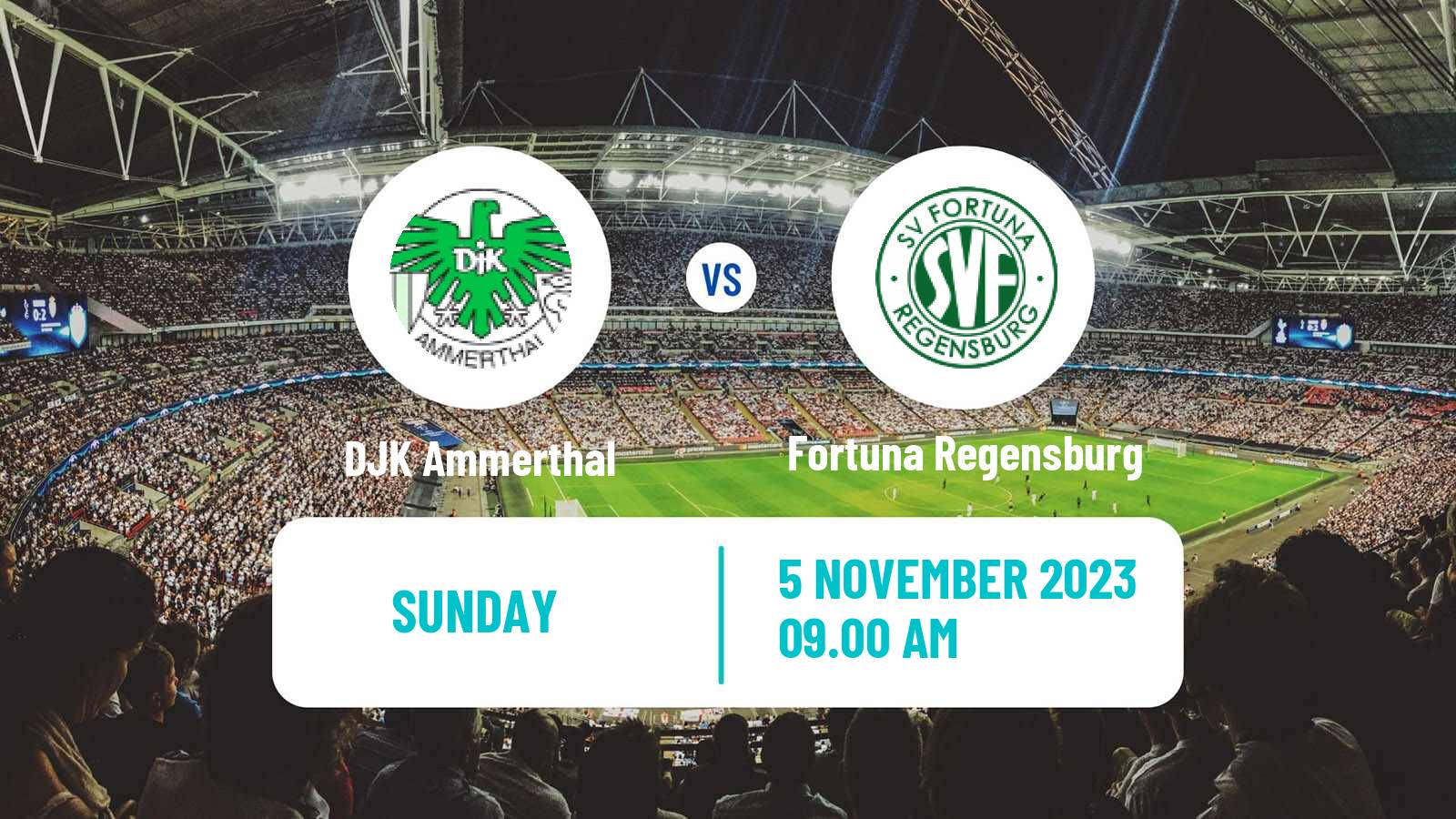 Soccer German Oberliga Bayern Nord DJK Ammerthal - Fortuna Regensburg