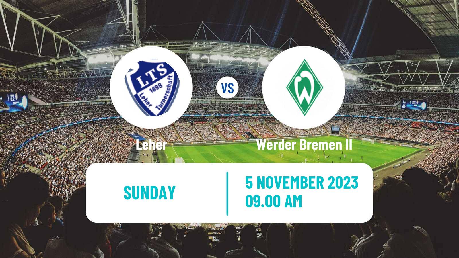 Soccer German Oberliga Bremen Leher - Werder Bremen II