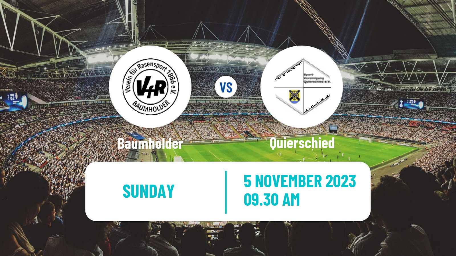 Soccer German Oberliga Rheinland-Pfalz/Saar Baumholder - Quierschied