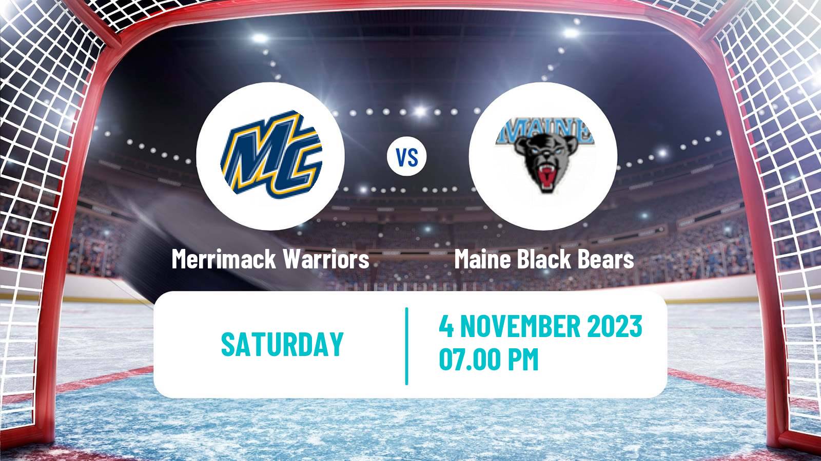 Hockey NCAA Hockey Merrimack Warriors - Maine Black Bears