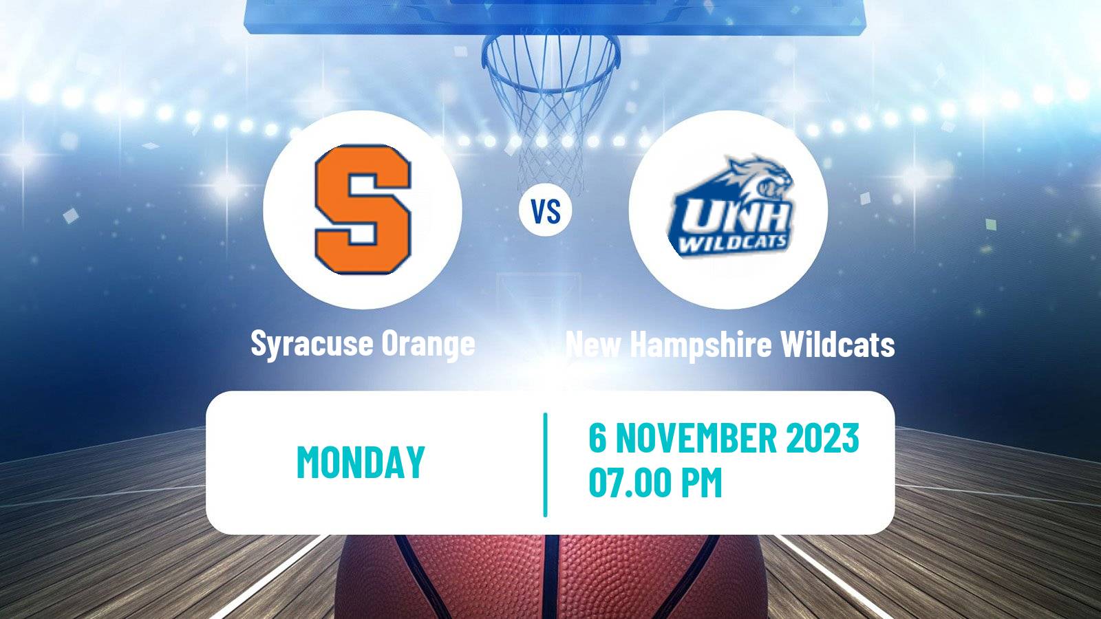 Basketball NCAA College Basketball Syracuse Orange - New Hampshire Wildcats
