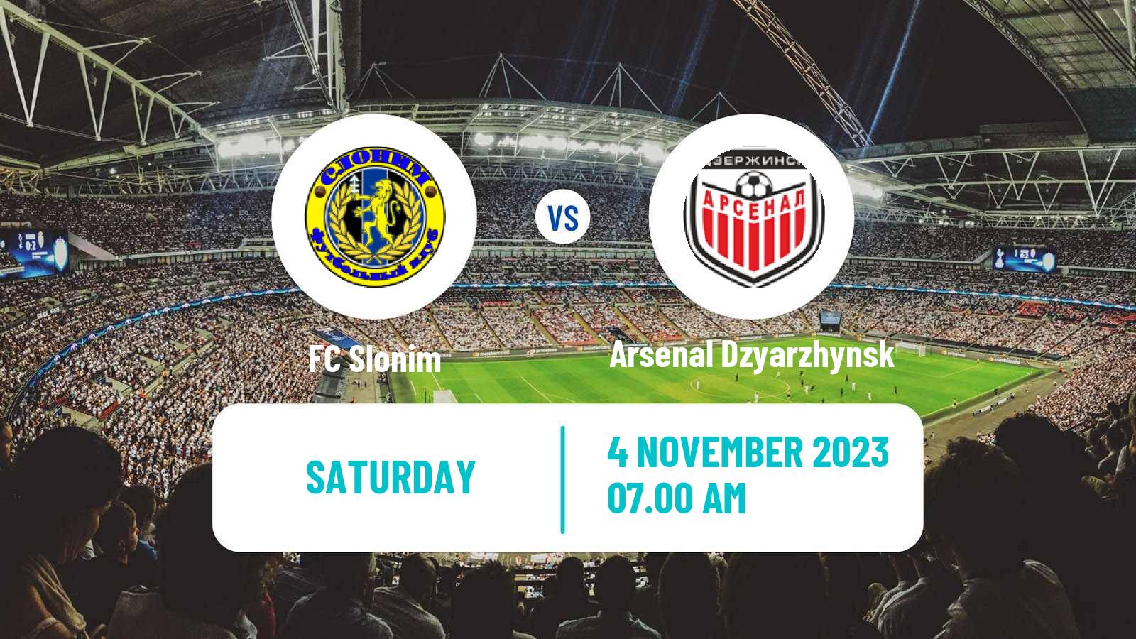 Soccer Belarusian Pershaya Liga Slonim - Arsenal Dzyarzhynsk