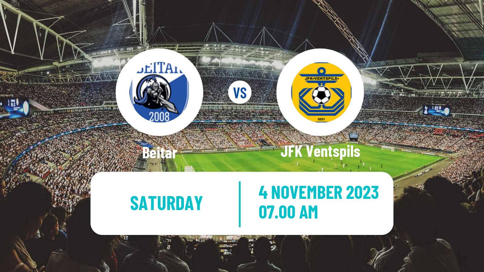 Soccer Latvian 1 Liga Beitar - JFK Ventspils