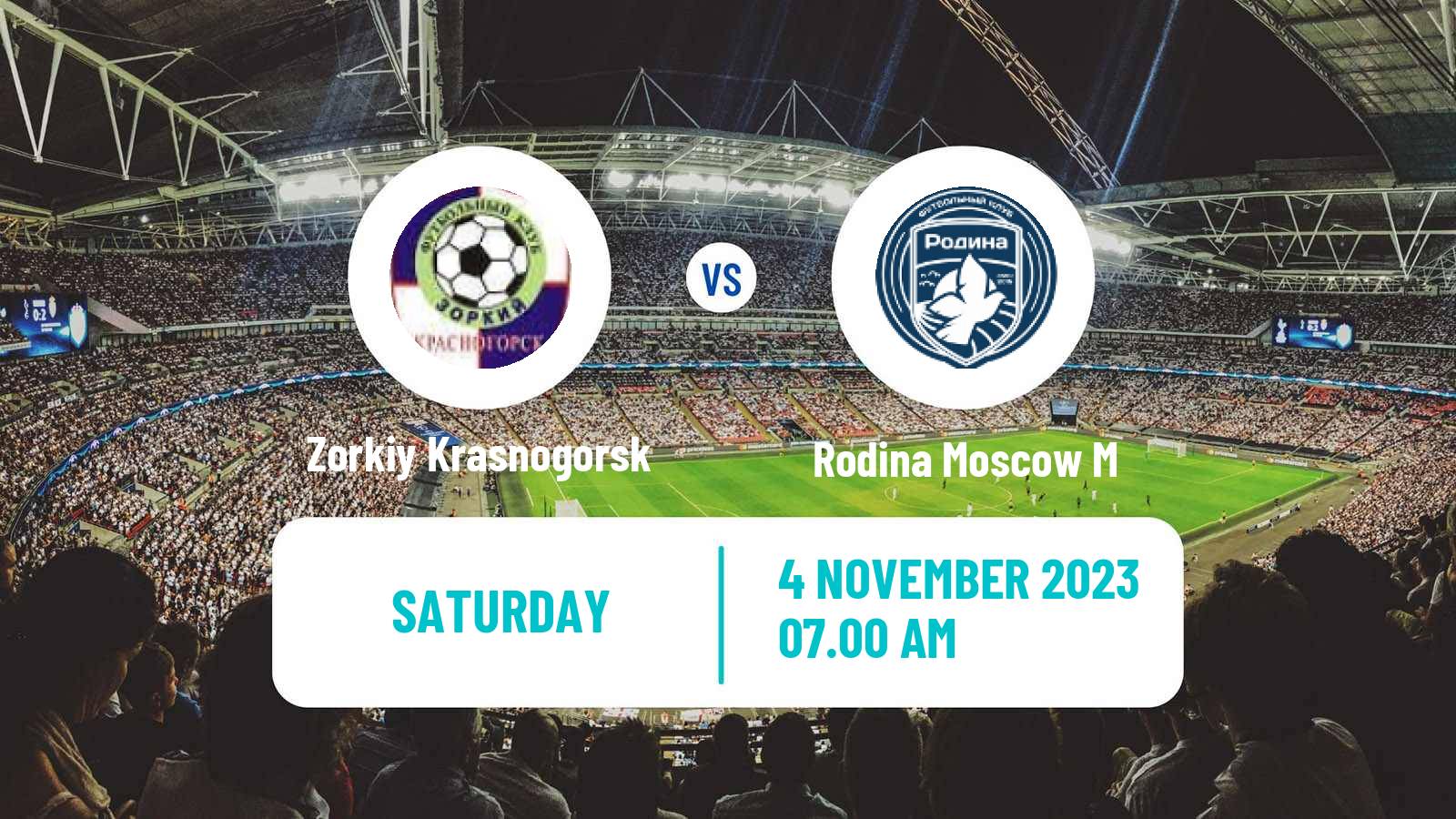 Soccer FNL 2 Division B Group 2 Zorkiy Krasnogorsk - Rodina Moscow M