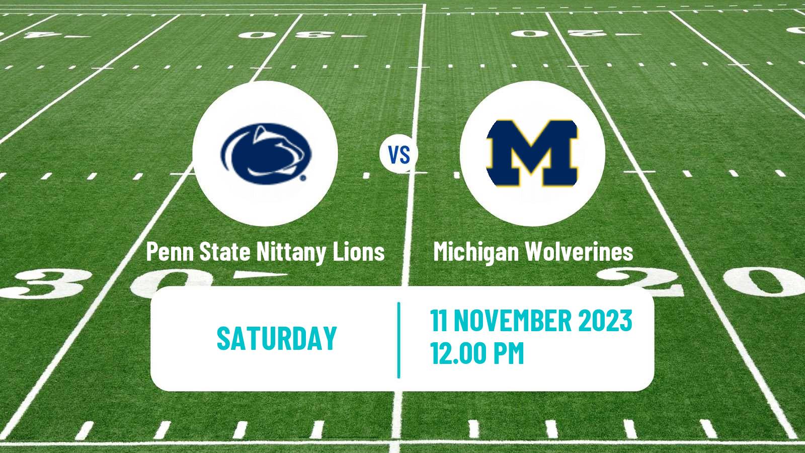American football NCAA College Football Penn State Nittany Lions - Michigan Wolverines