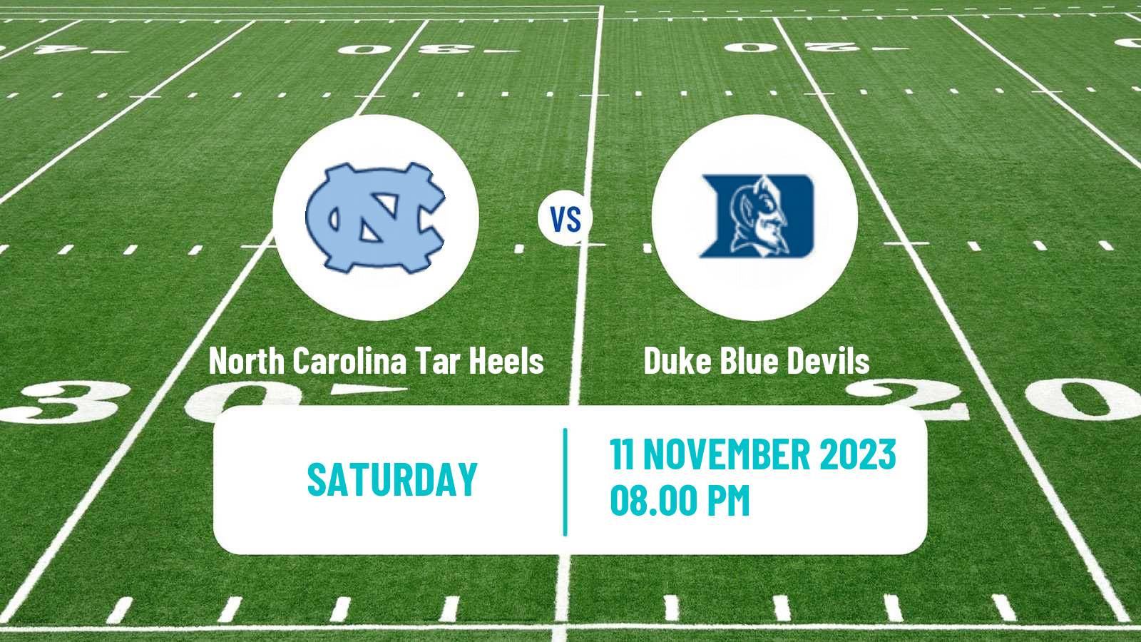 American football NCAA College Football North Carolina Tar Heels - Duke Blue Devils