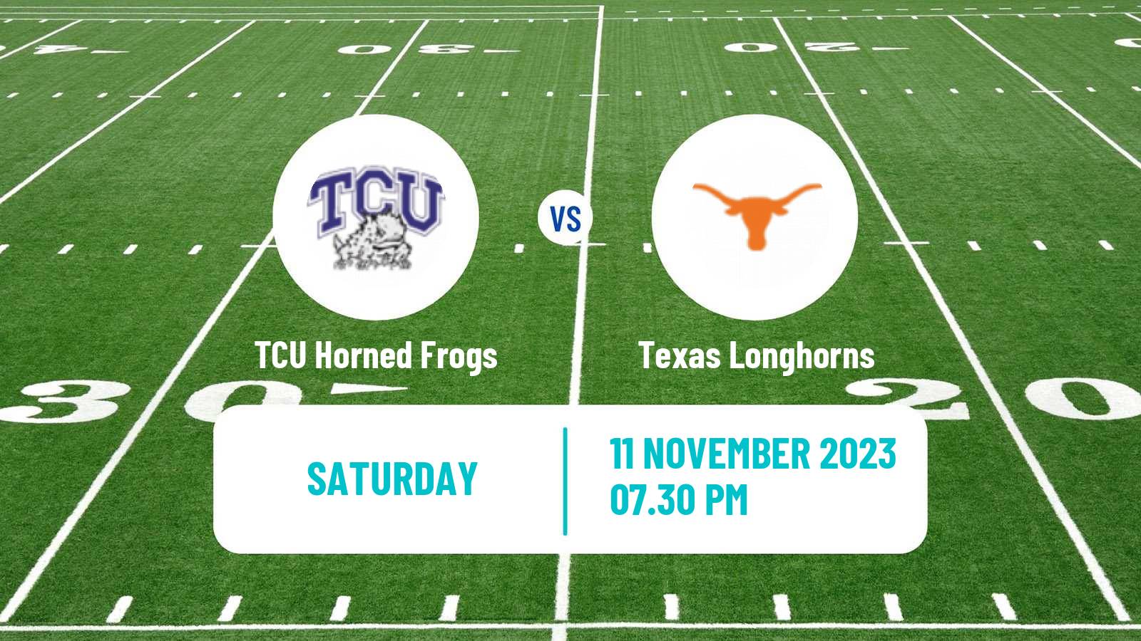 American football NCAA College Football TCU Horned Frogs - Texas Longhorns