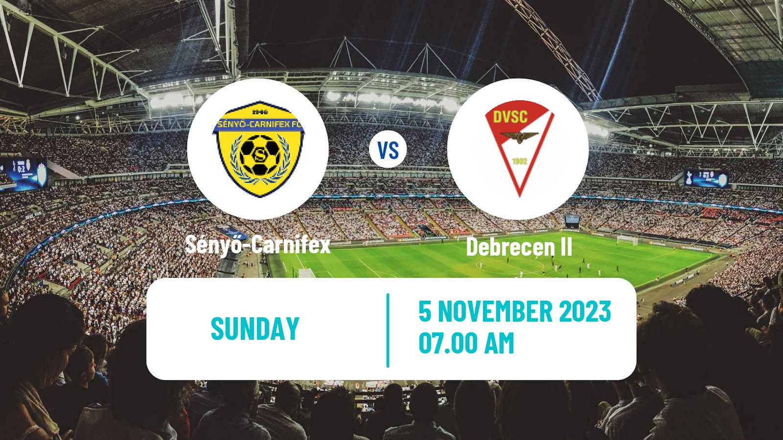 Soccer Hungarian NB III Northeast Sényő-Carnifex - Debrecen II