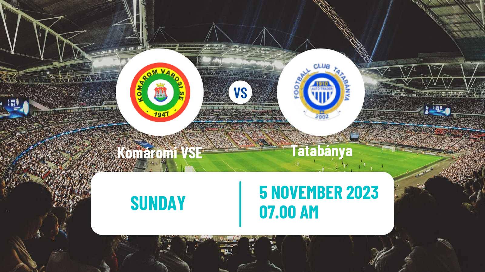 Soccer Hungarian NB III Northwest Komáromi VSE - Tatabánya