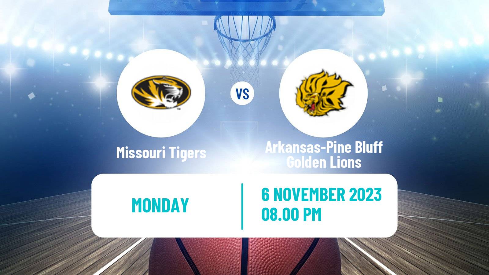Basketball NCAA College Basketball Missouri Tigers - Arkansas-Pine Bluff Golden Lions