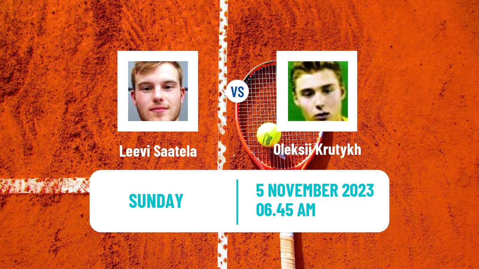 Tennis Helsinki Challenger Men Leevi Saatela - Oleksii Krutykh