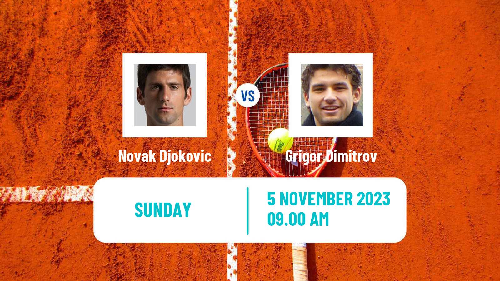Tennis ATP Paris Novak Djokovic - Grigor Dimitrov