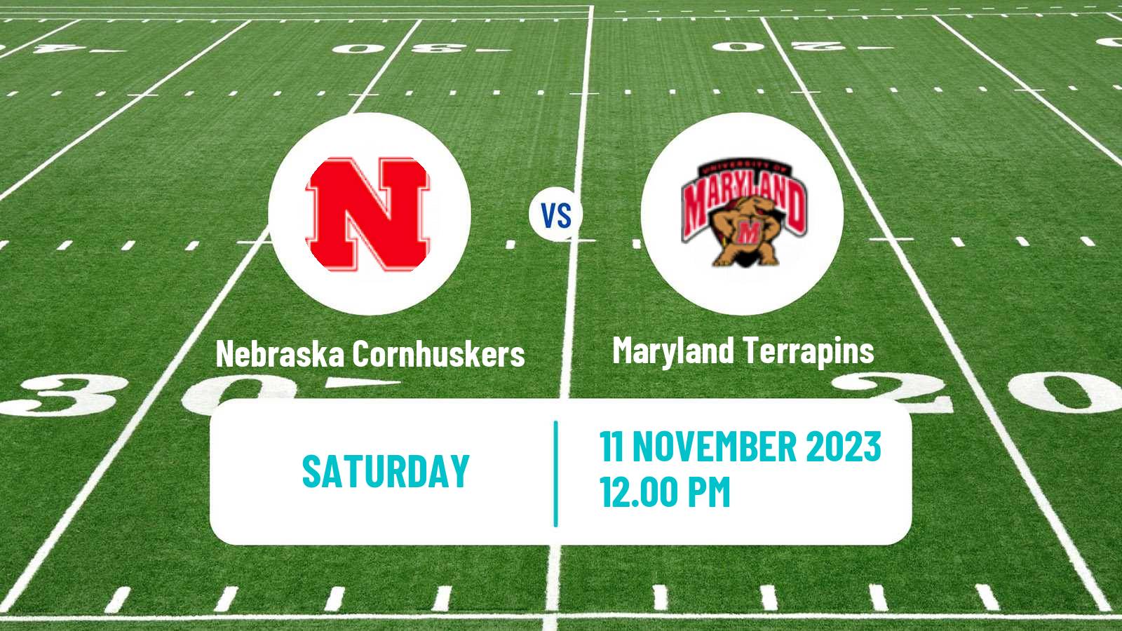 American football NCAA College Football Nebraska Cornhuskers - Maryland Terrapins