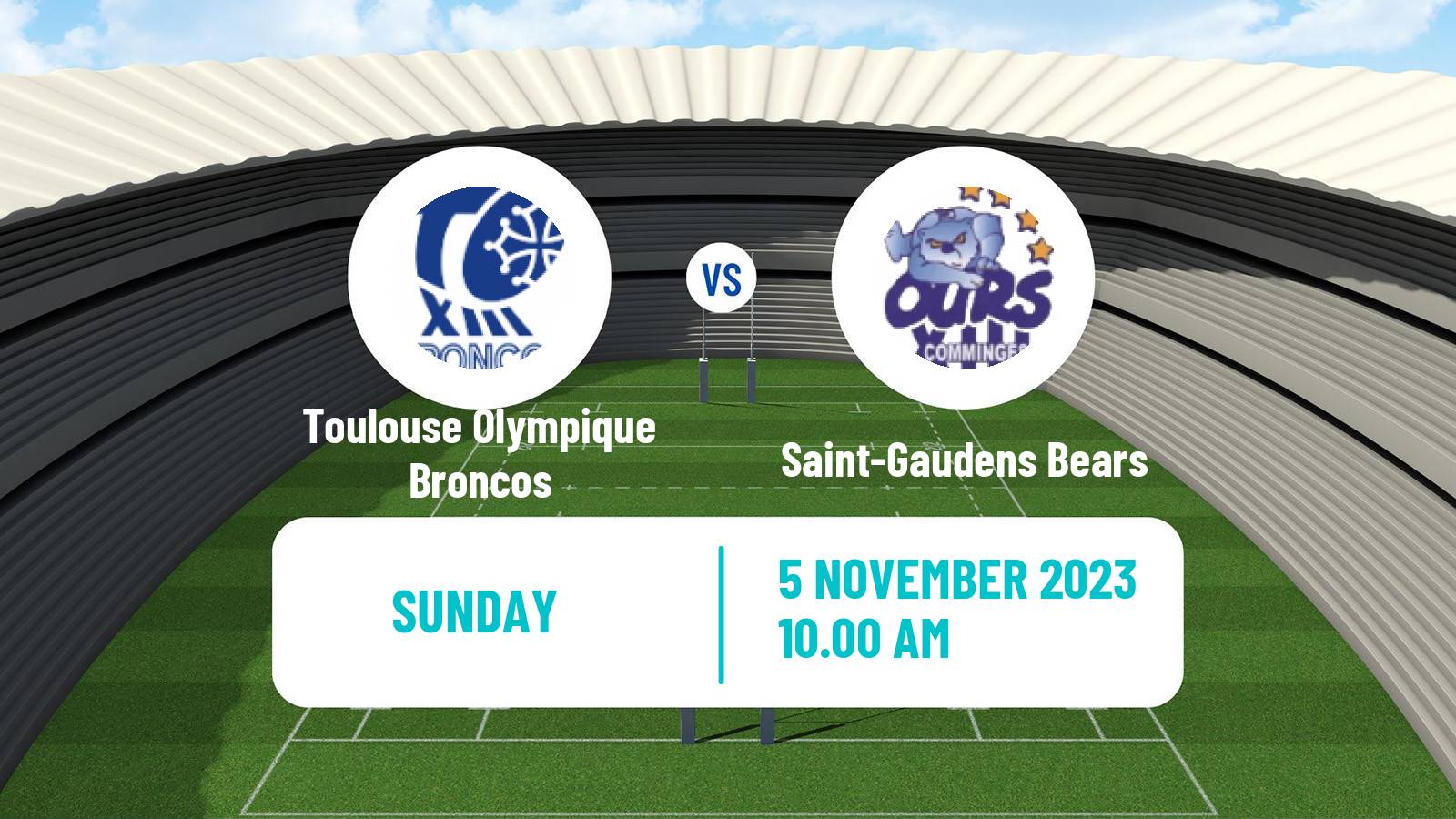 Rugby league French Elite 1 Rugby League Toulouse Olympique Broncos - Saint-Gaudens Bears