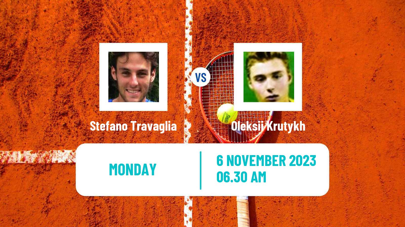 Tennis Helsinki Challenger Men Stefano Travaglia - Oleksii Krutykh