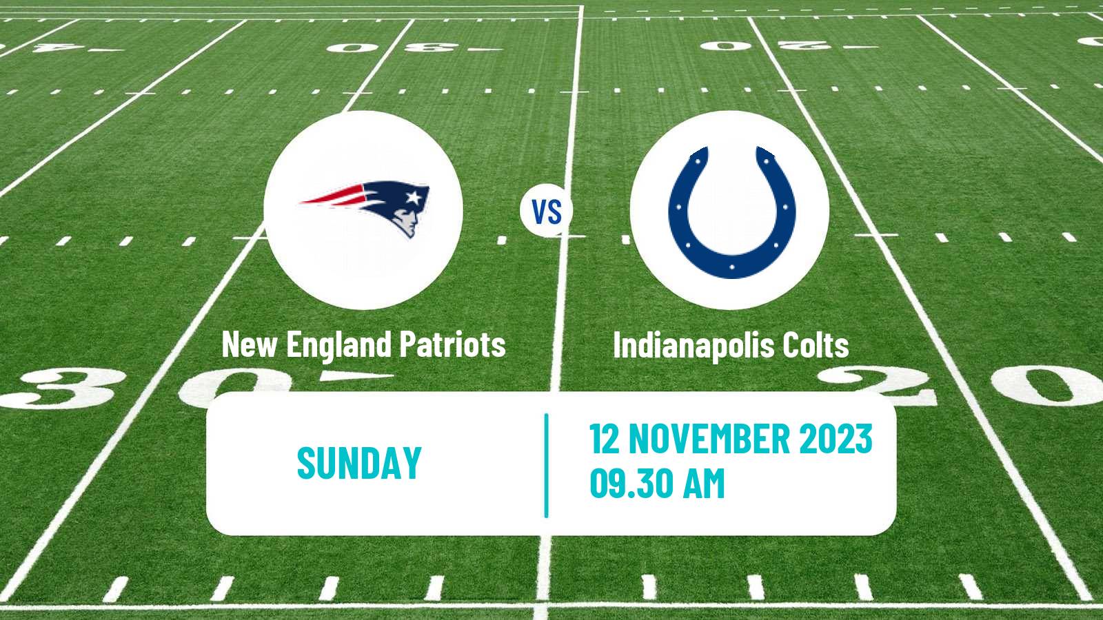 American football NFL New England Patriots - Indianapolis Colts