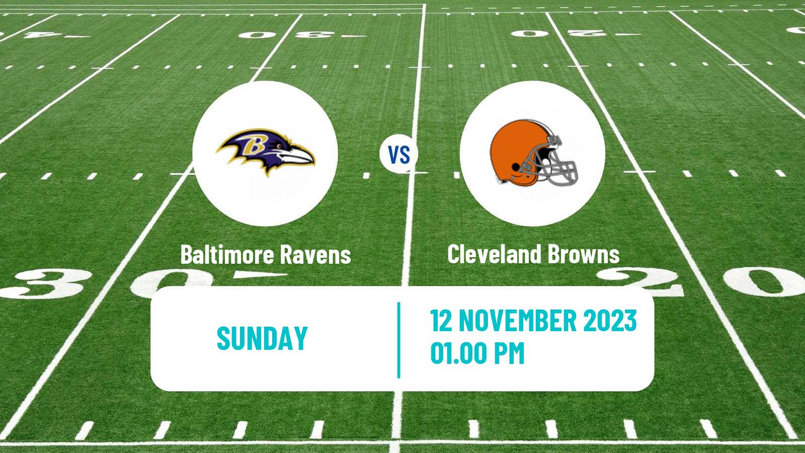 American football NFL Baltimore Ravens - Cleveland Browns
