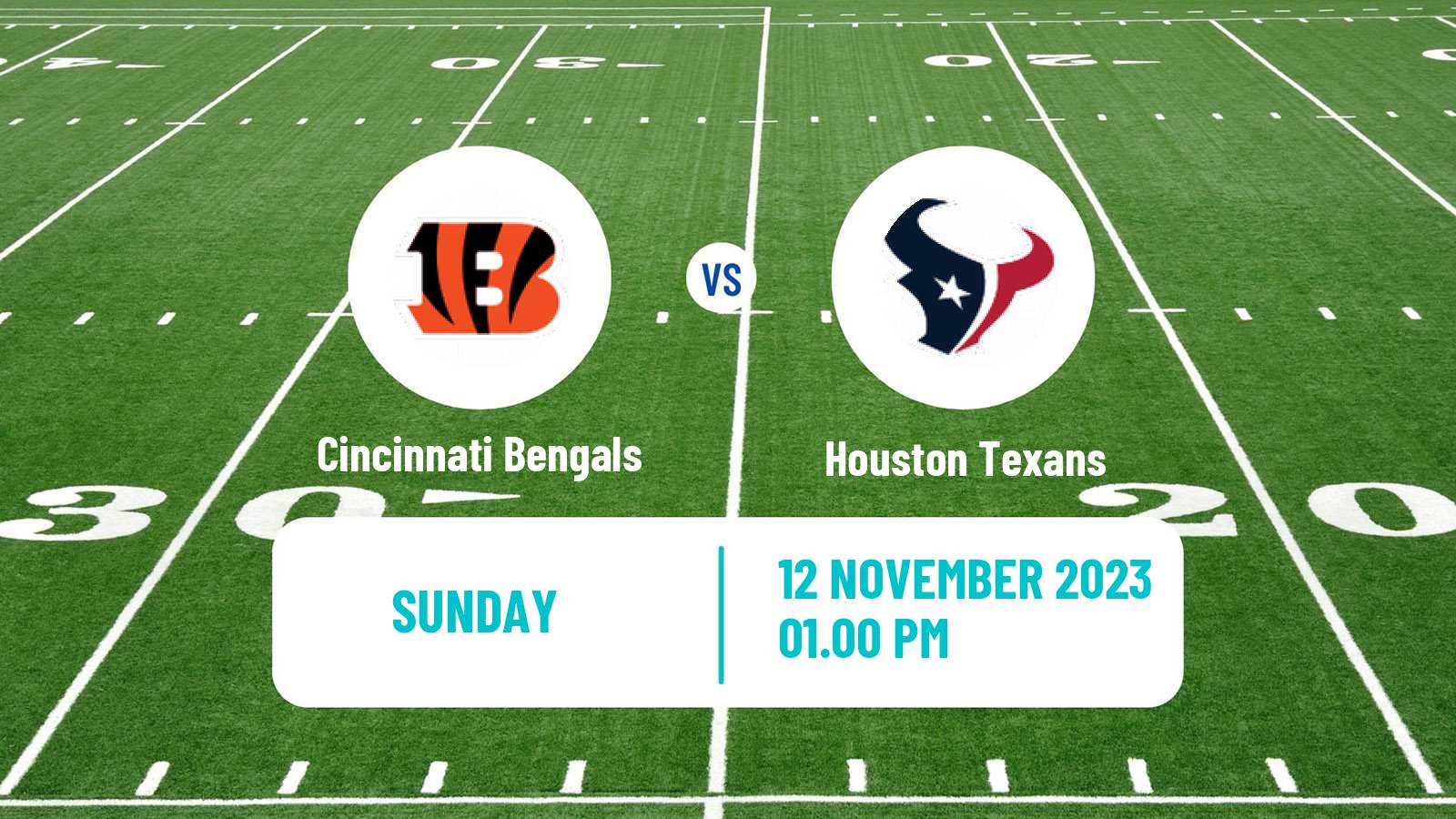 American football NFL Cincinnati Bengals - Houston Texans