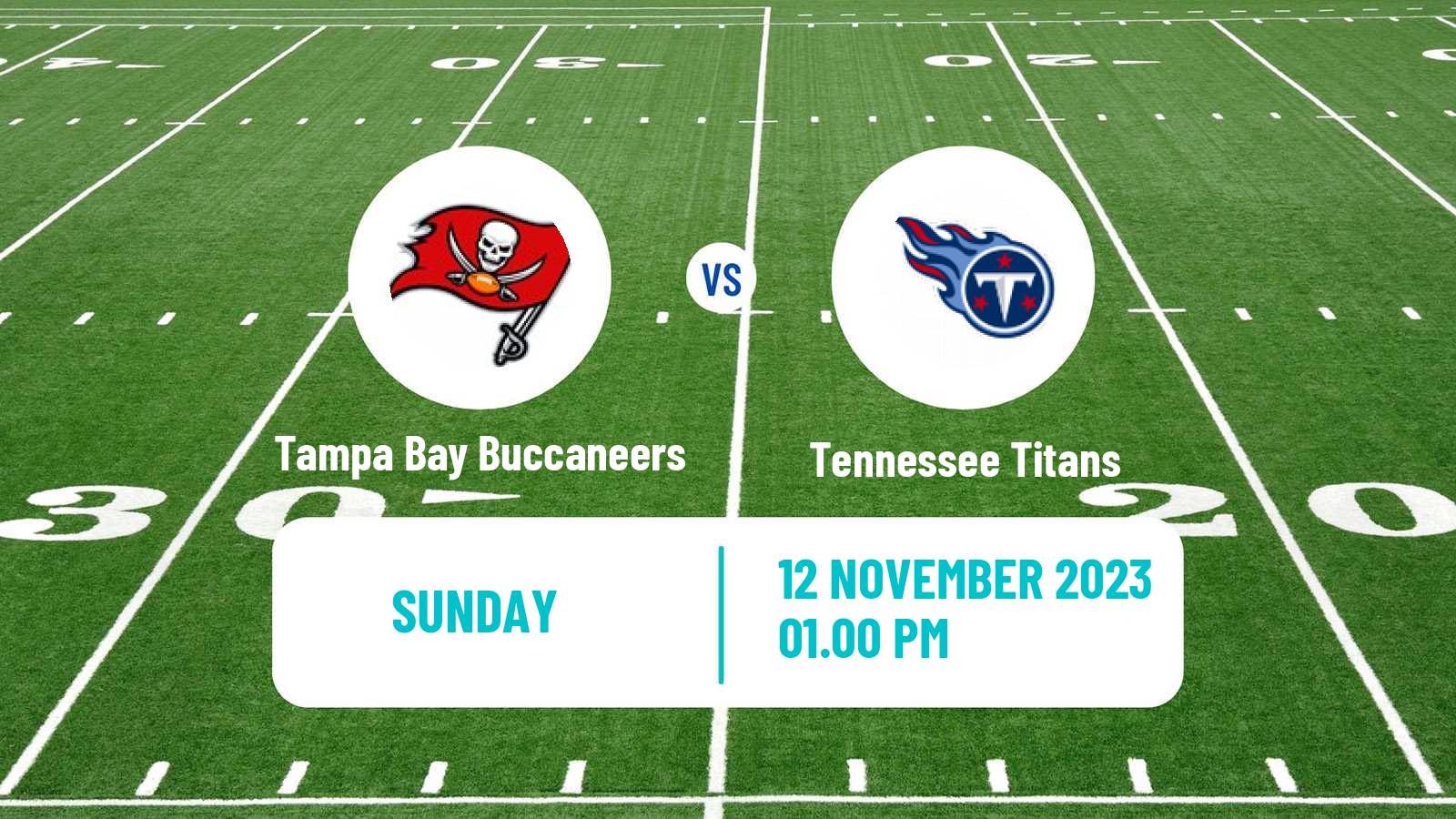 American football NFL Tampa Bay Buccaneers - Tennessee Titans