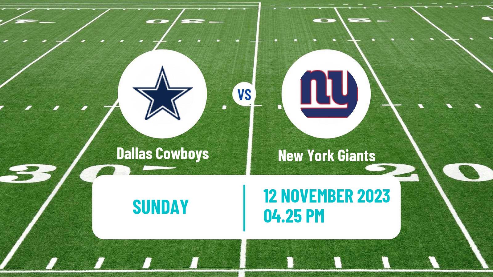 American football NFL Dallas Cowboys - New York Giants
