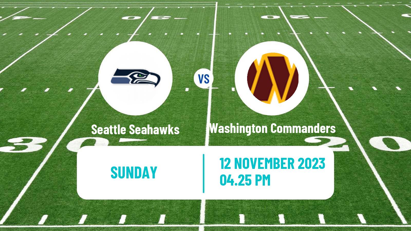 American football NFL Seattle Seahawks - Washington Commanders