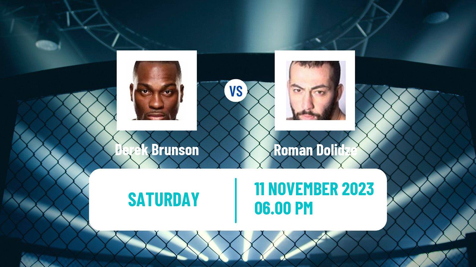 MMA Middleweight UFC Men Derek Brunson - Roman Dolidze