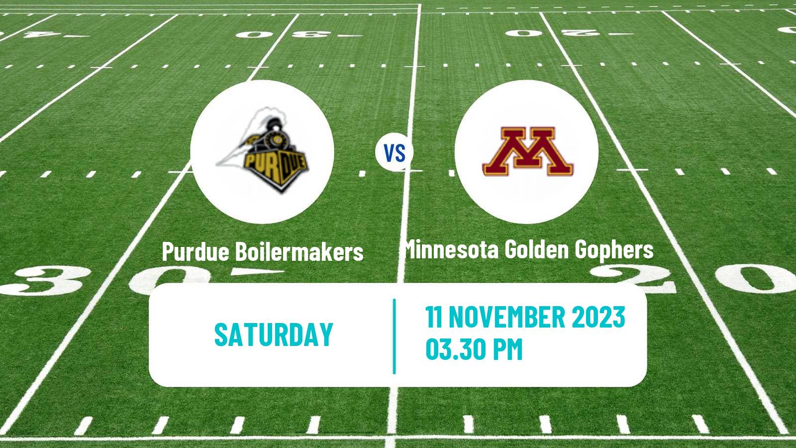 American football NCAA College Football Purdue Boilermakers - Minnesota Golden Gophers