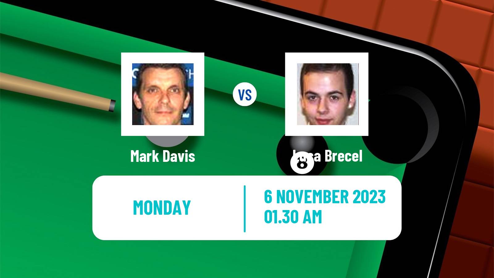 Snooker International Championship Mark Davis - Luca Brecel