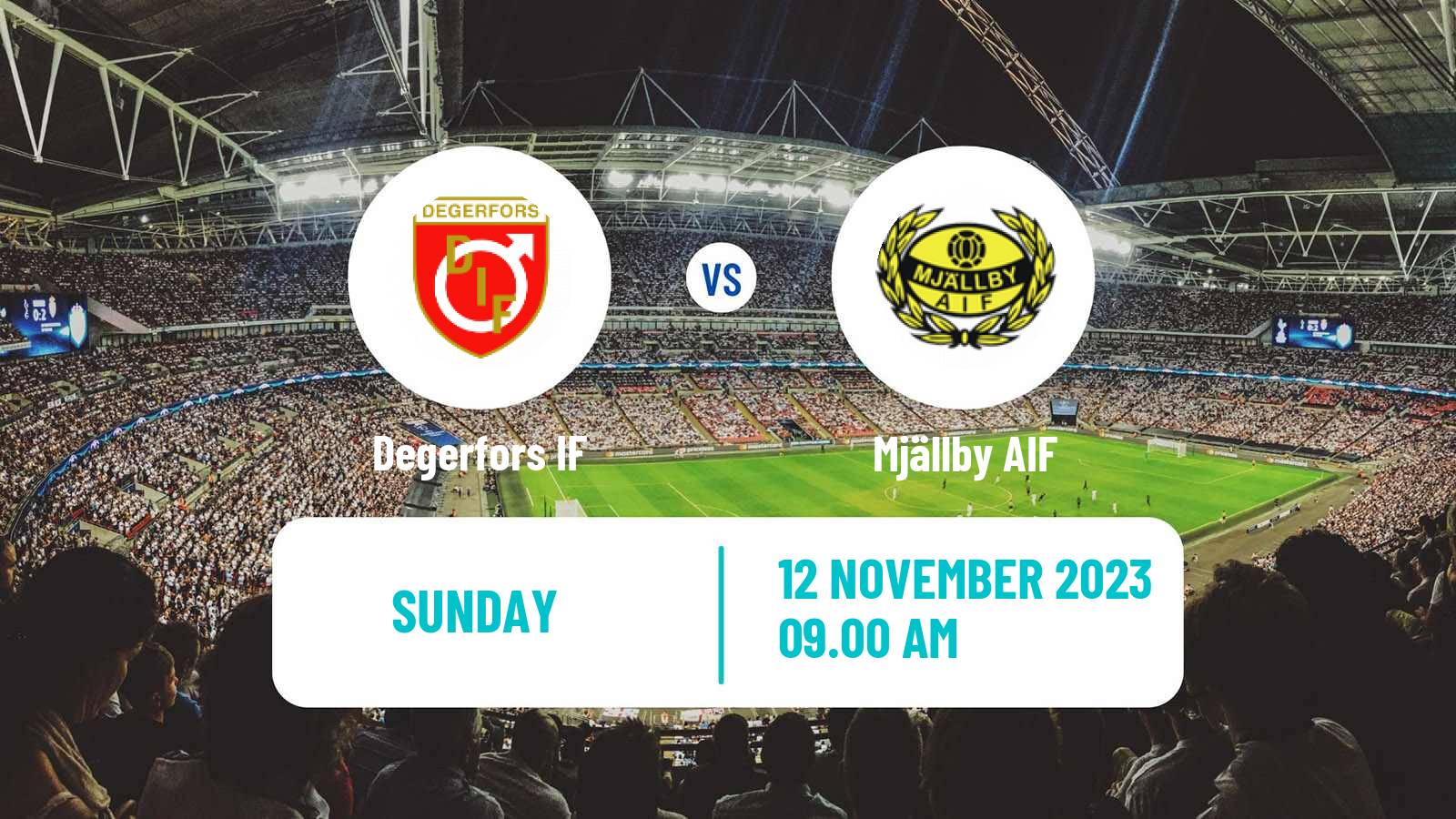 Soccer Swedish Allsvenskan Degerfors - Mjällby