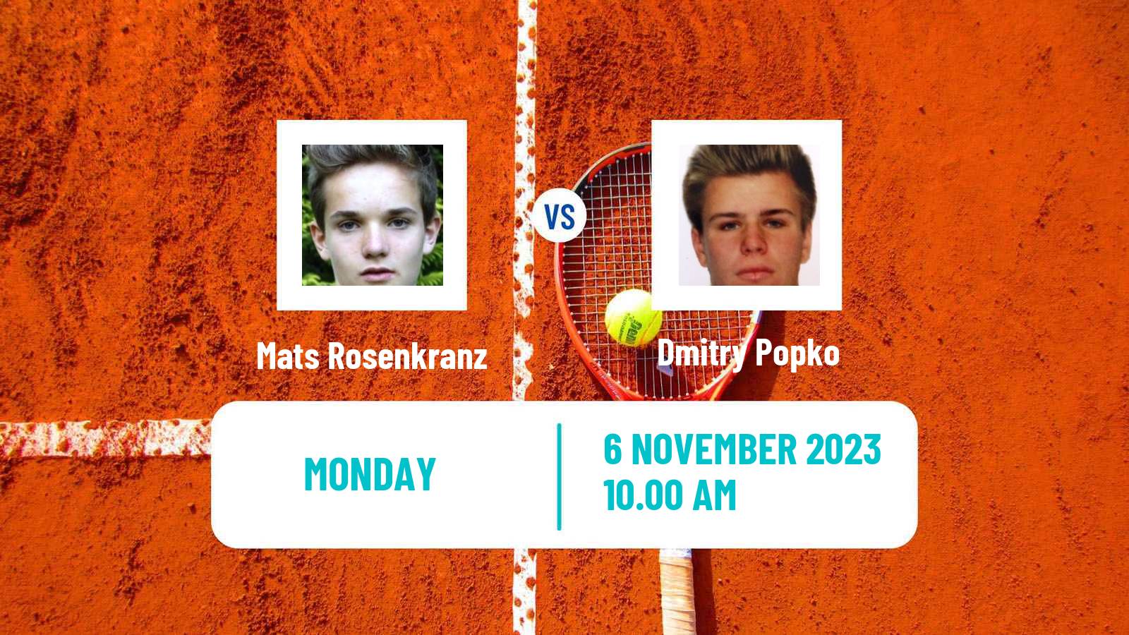 Tennis Knoxville Challenger Men Mats Rosenkranz - Dmitry Popko