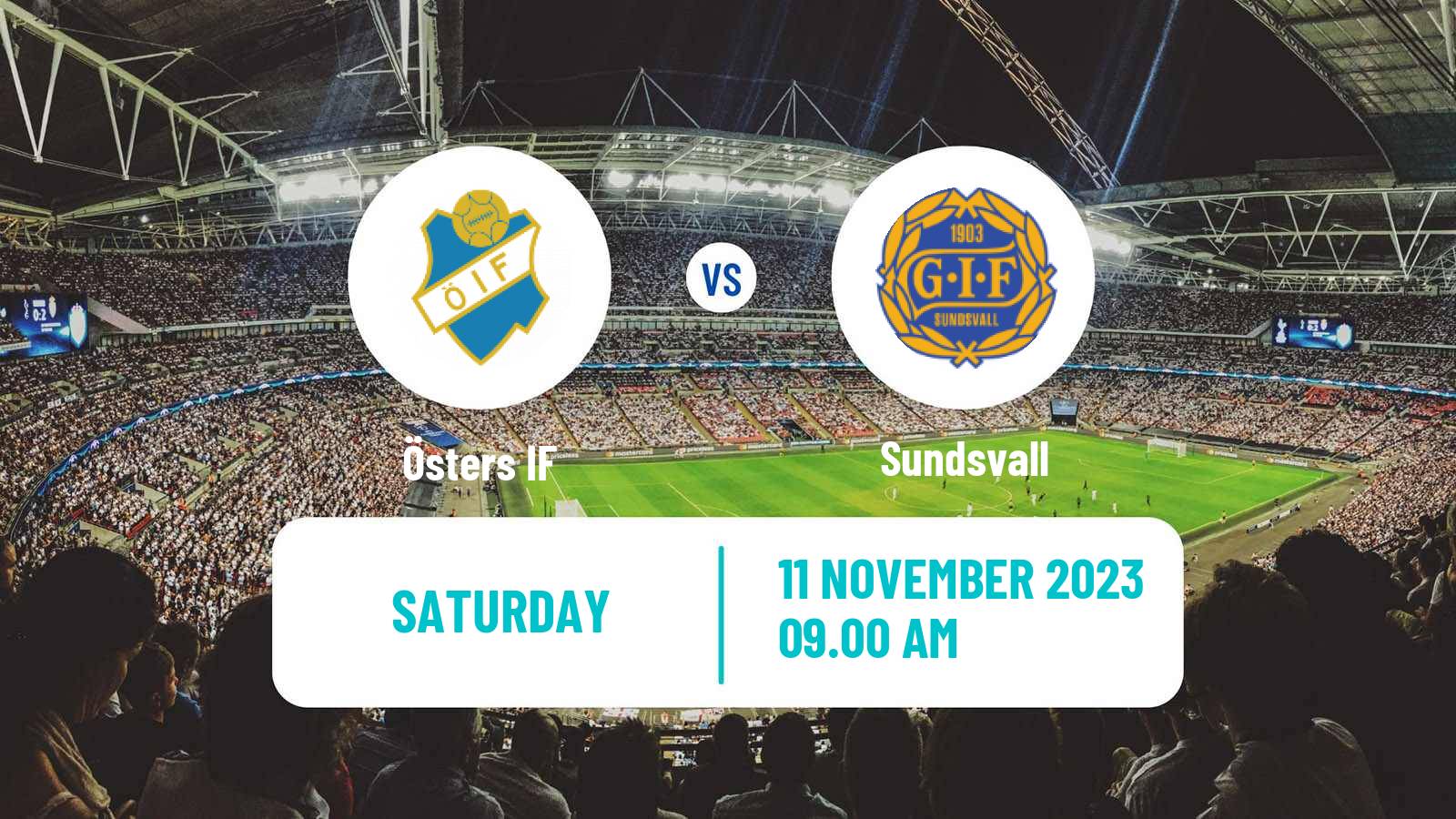Soccer Swedish Superettan Öster - Sundsvall