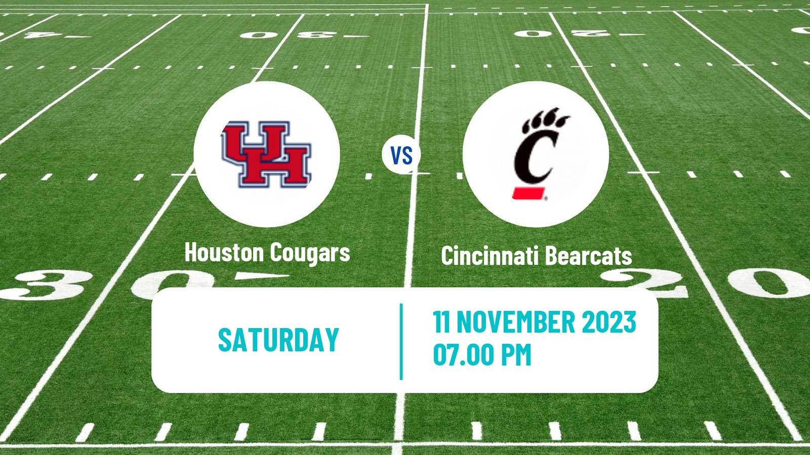 American football NCAA College Football Houston Cougars - Cincinnati Bearcats