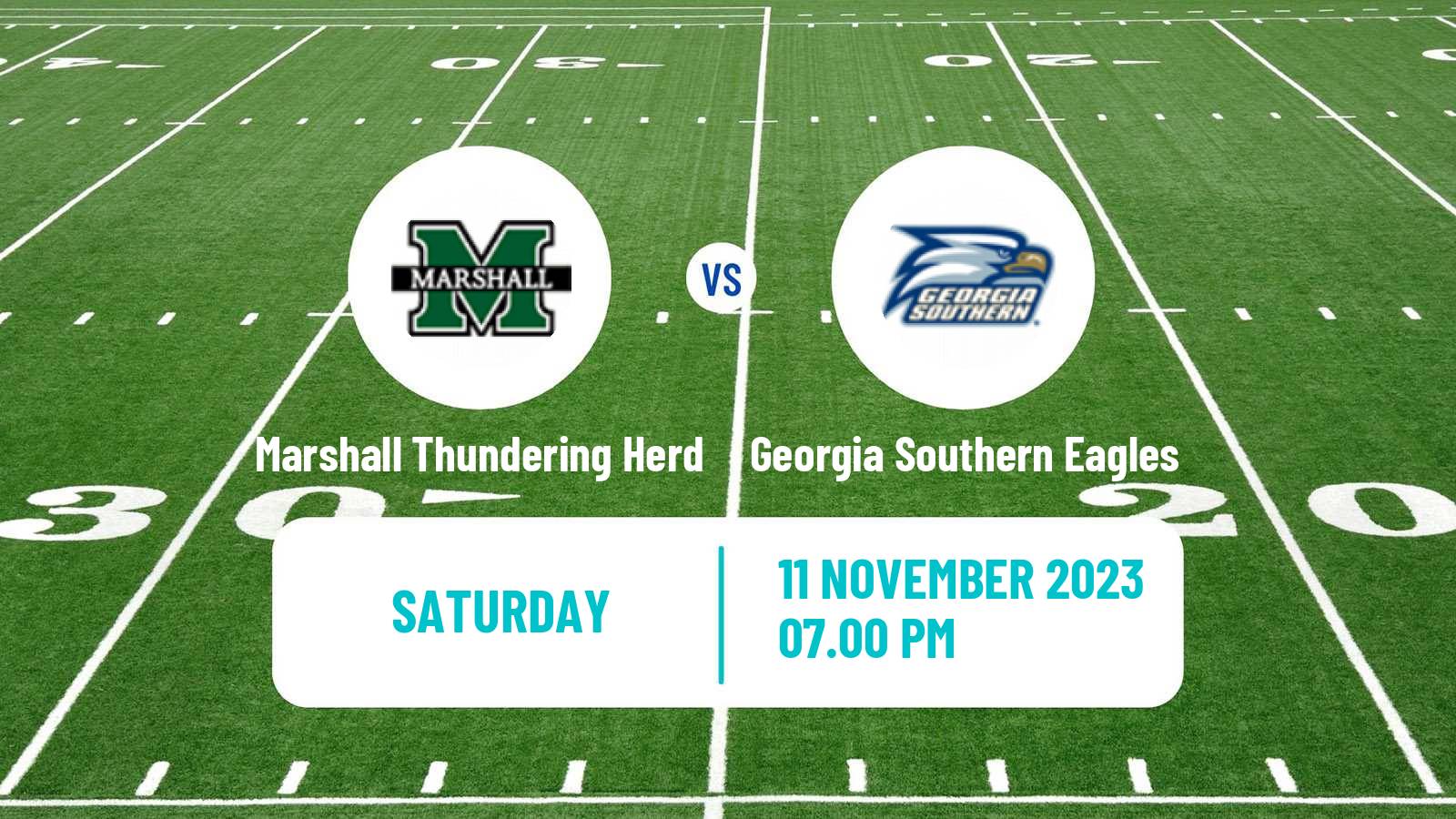 American football NCAA College Football Marshall Thundering Herd - Georgia Southern Eagles