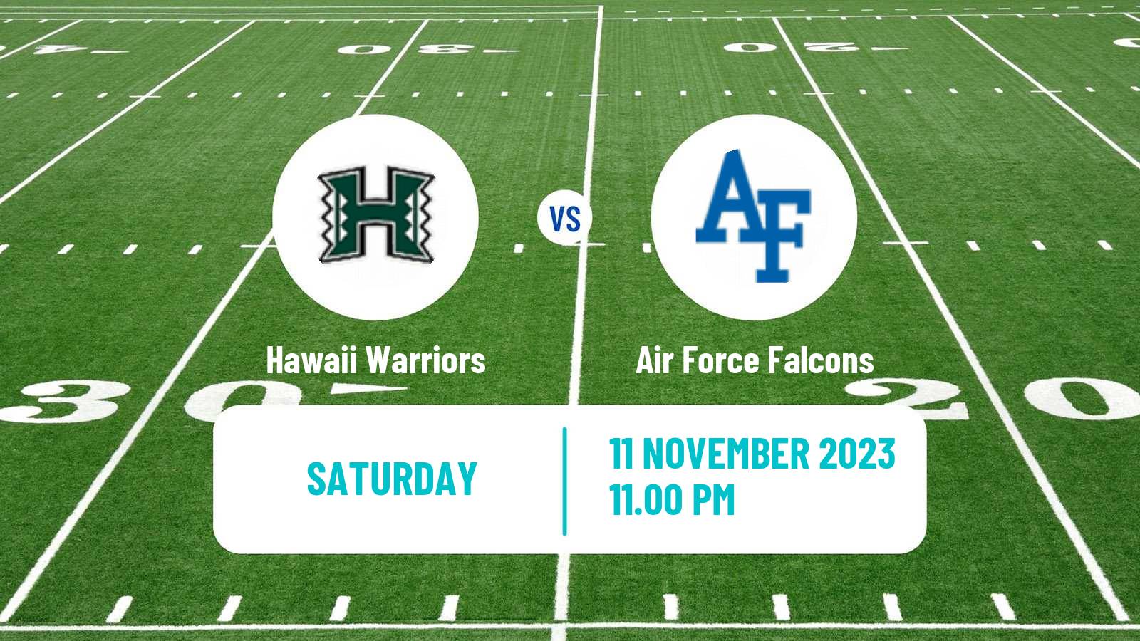 American football NCAA College Football Hawaii Warriors - Air Force Falcons